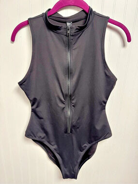 SKIMS Recycled Swim Sleeveless One-Piece Black Sleeveless One-Piece Size Large